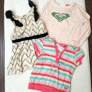 Lot of Roxy 4T - 5 shirt/hoodie,  long sleeve